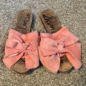Sam Edelman henna pink bow sandals size 8